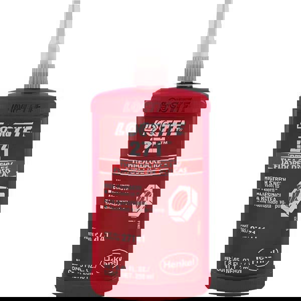 Threadlocker: Red, Liquid, 250 mL, Bottle